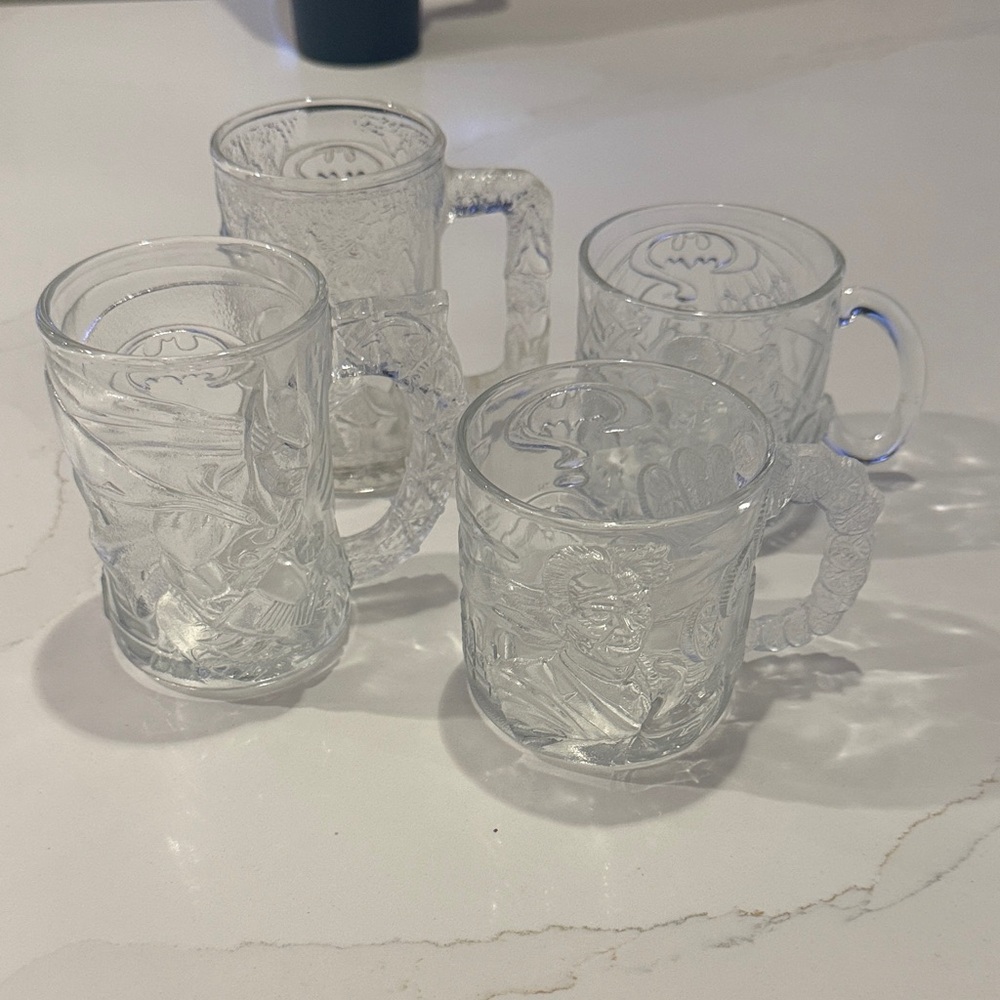 DC Comics - Batman McDonald’s Mug Set 1995 Made in France